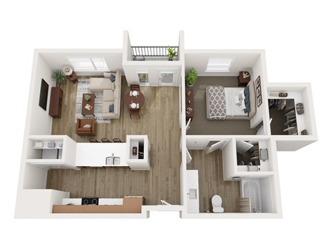 a1 floor plan at the crossings at white rock apartments